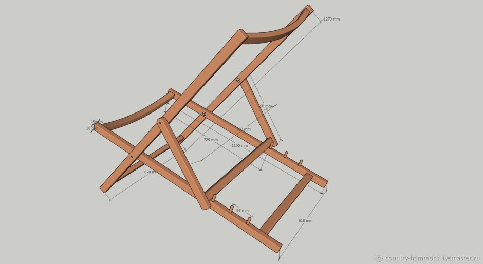 Шезлонг складной арт.179144 pl