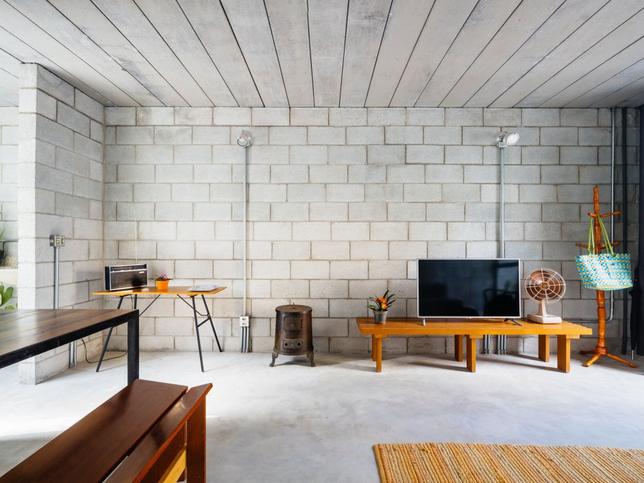 Пеноблок в стиле лофт