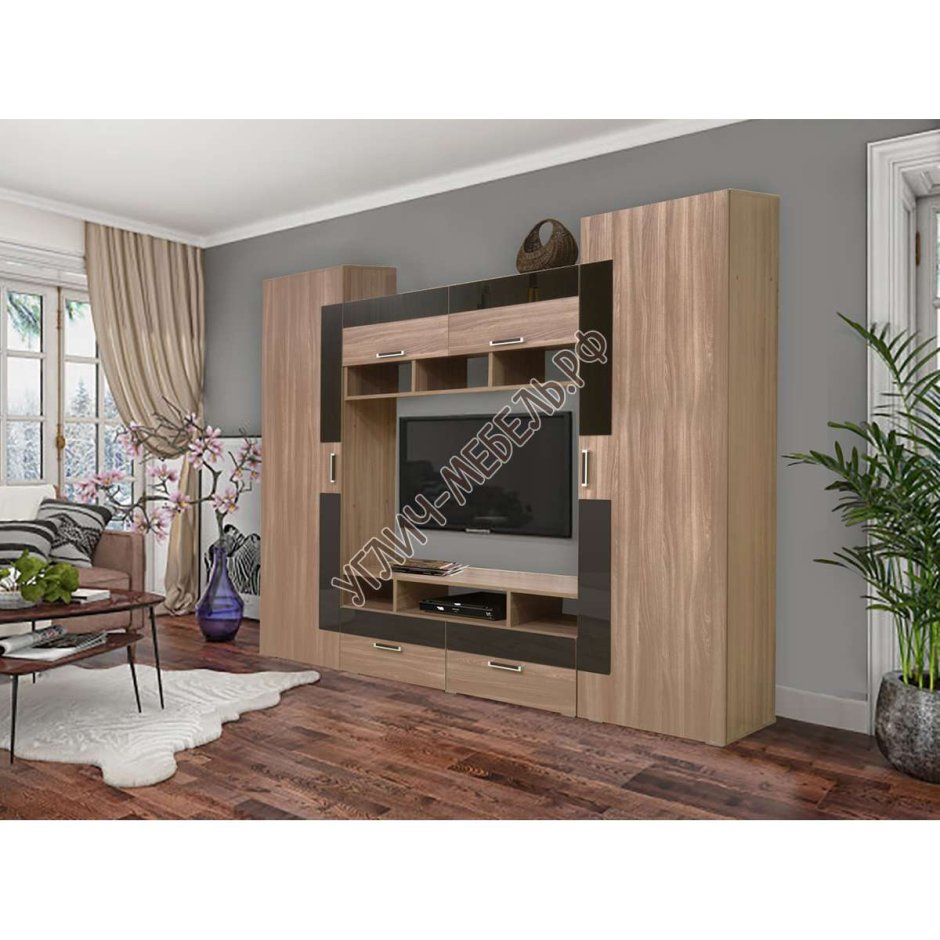 Стенка Нота 19 ясень шимо темный