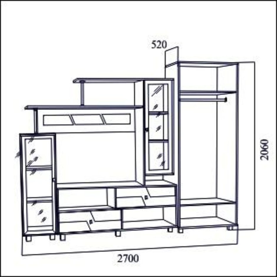 Гостиная Нота 9 ВВР