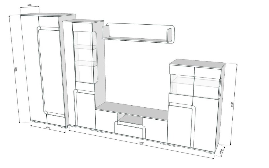 Св мебель Нота 25 венге