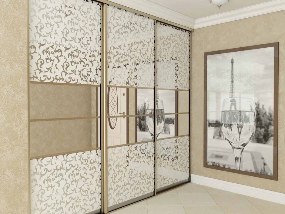 Шкафы купе с зеркалом Миракл