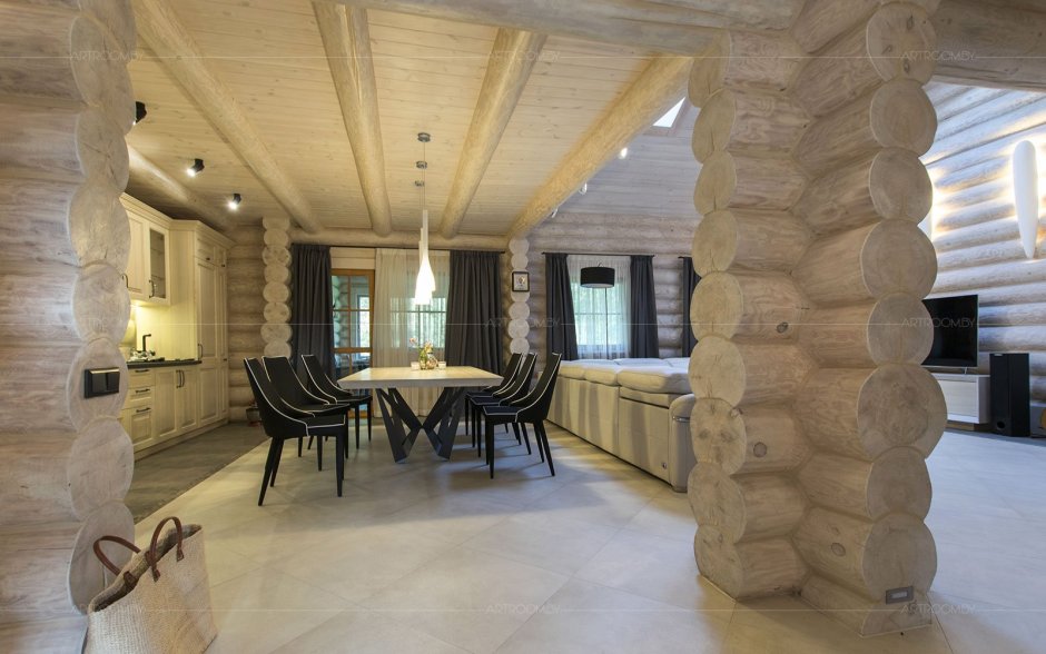 Дом из бревна внутренняя отделка