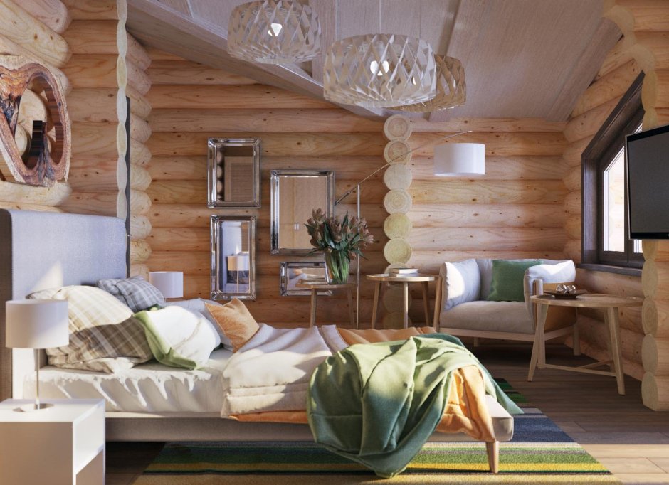 Дом из сруба интерьер