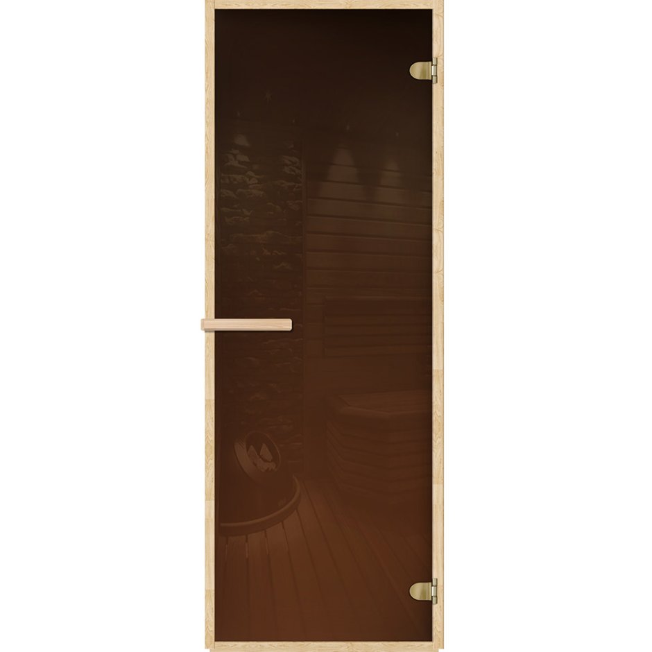 Дверь бронза матовая для бани