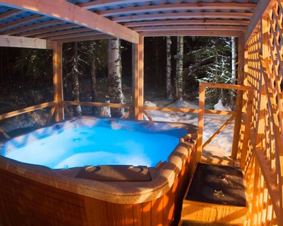 Баня с бассейном и джакузи