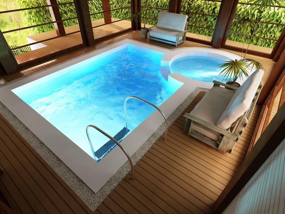 Пристройка бассейна к дому