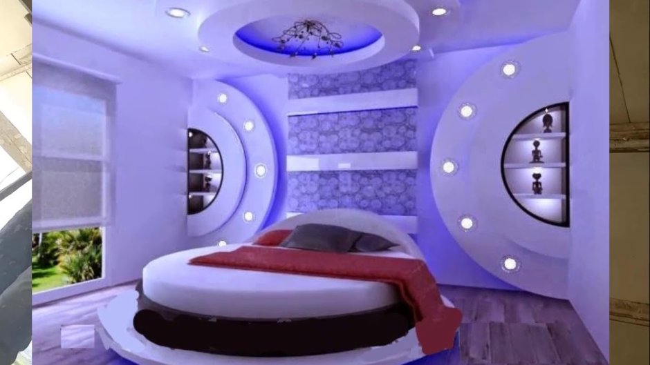 Гипсокартон потолок фигура спальный