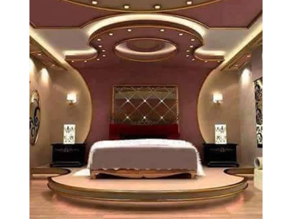 Фигурный потолок для спальни