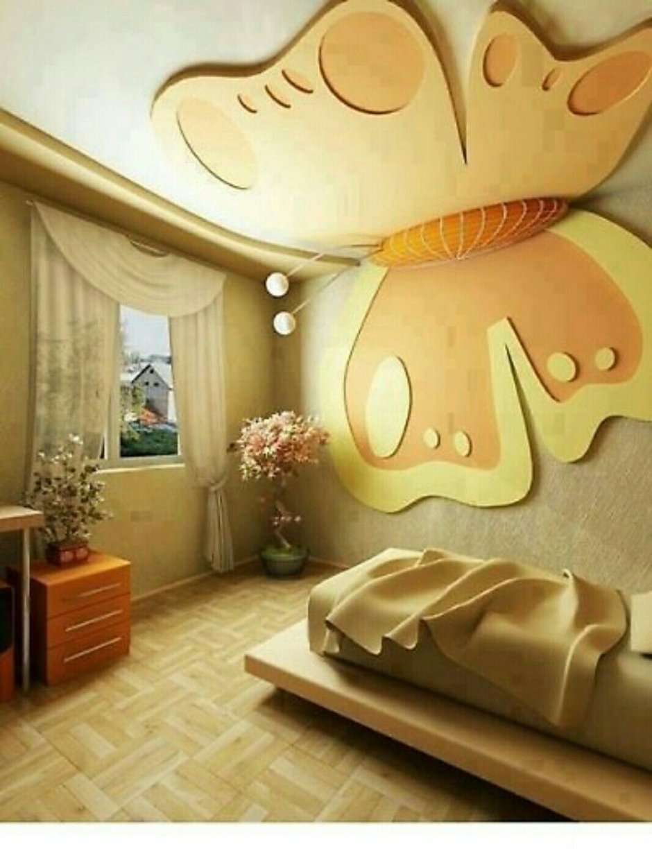 Фигурный потолок для детской комнаты