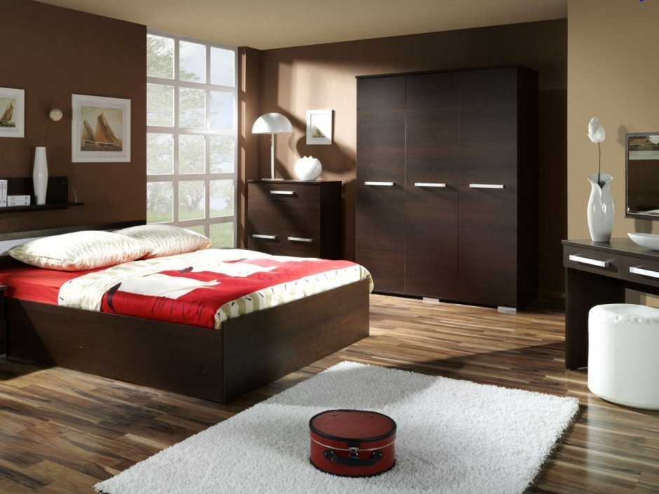 Комната с мебелью венге