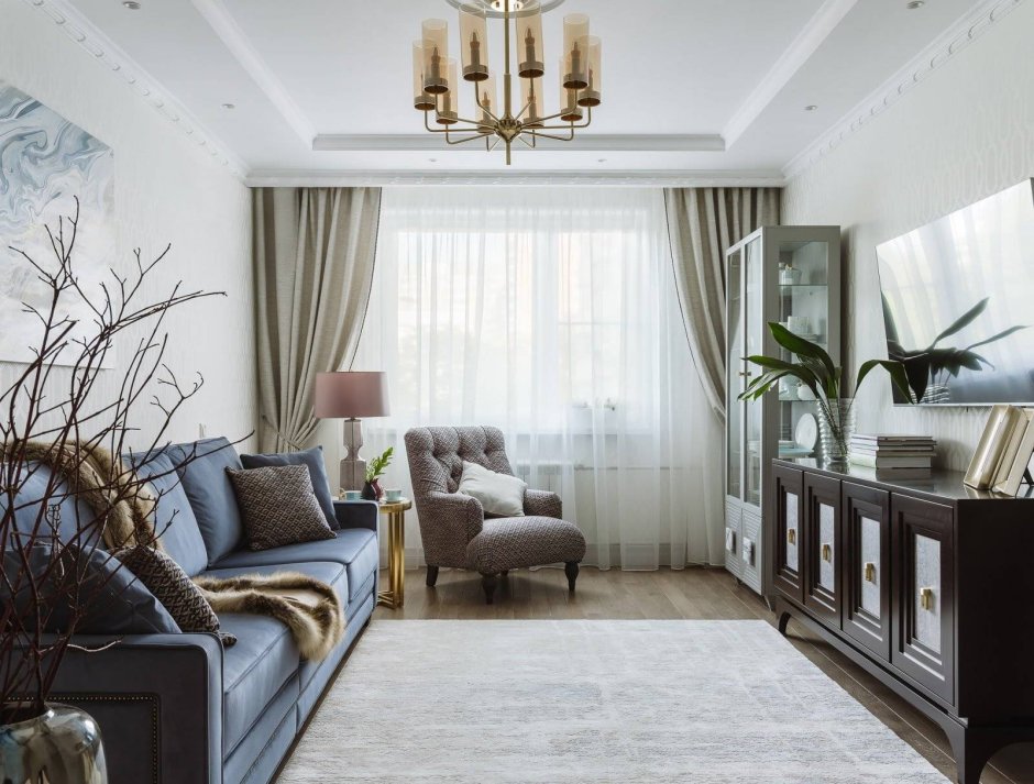 Гостиная Неоклассика 17 кв м