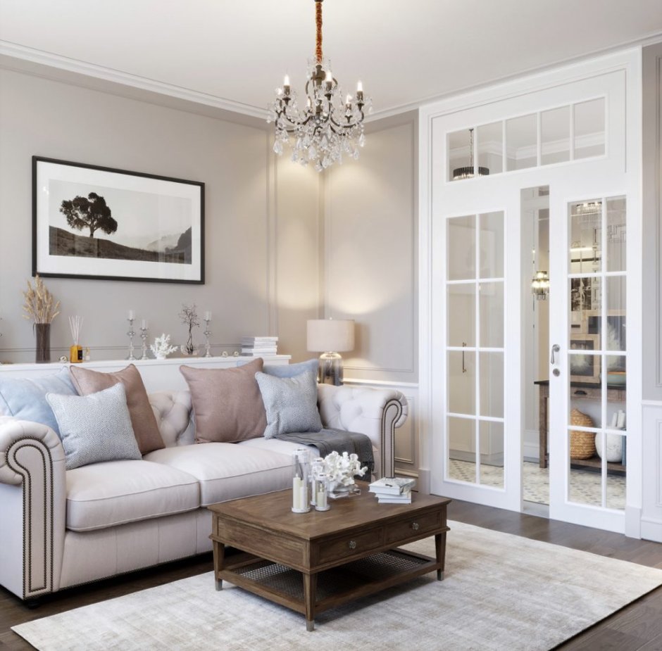 Спальня-гостиная в стиле современная классика