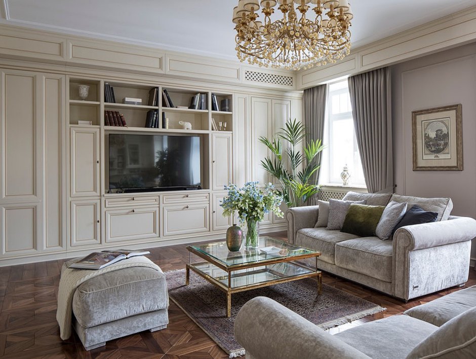 Современные гостиные в классическом стиле