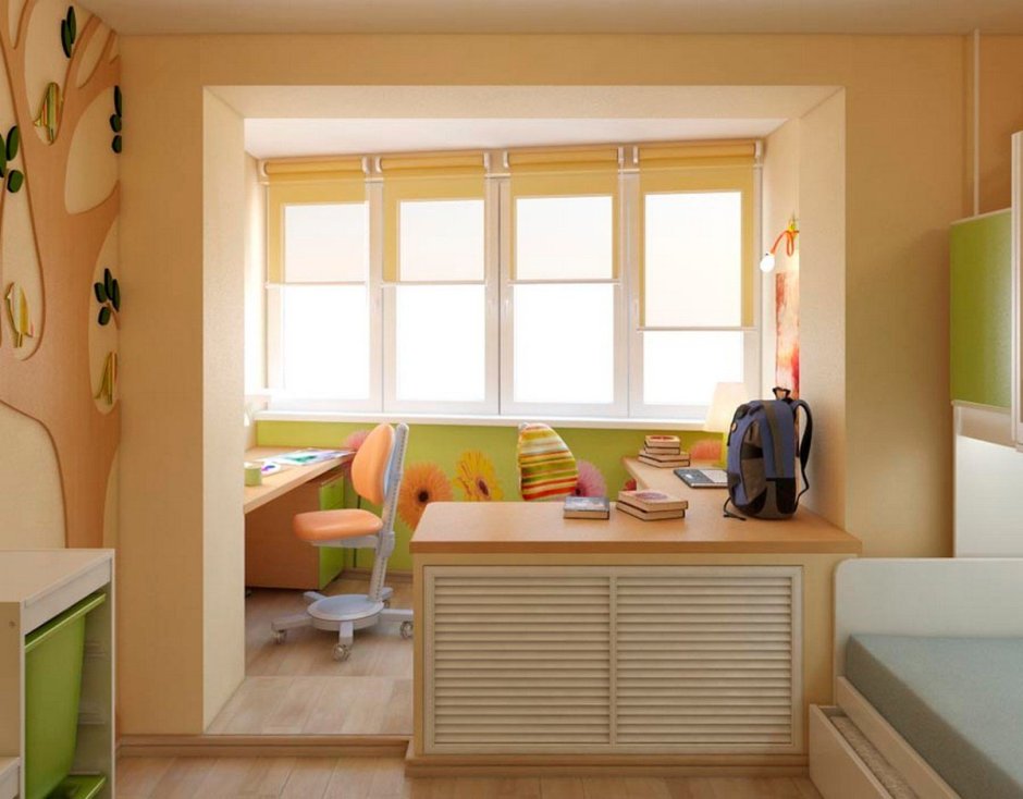 Лоджия совмещенная с комнатой