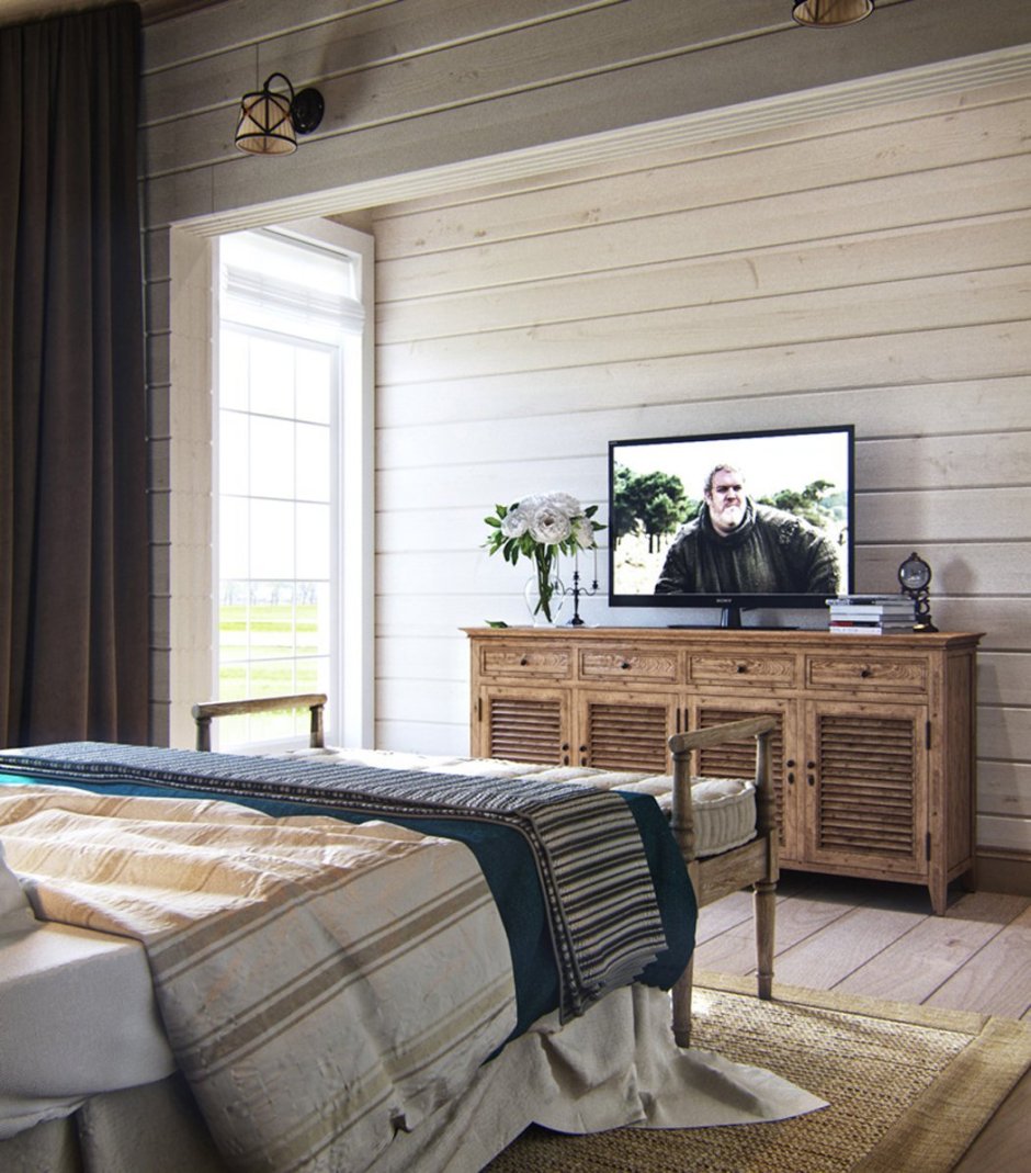 Интерьер Прованс имитация бруса