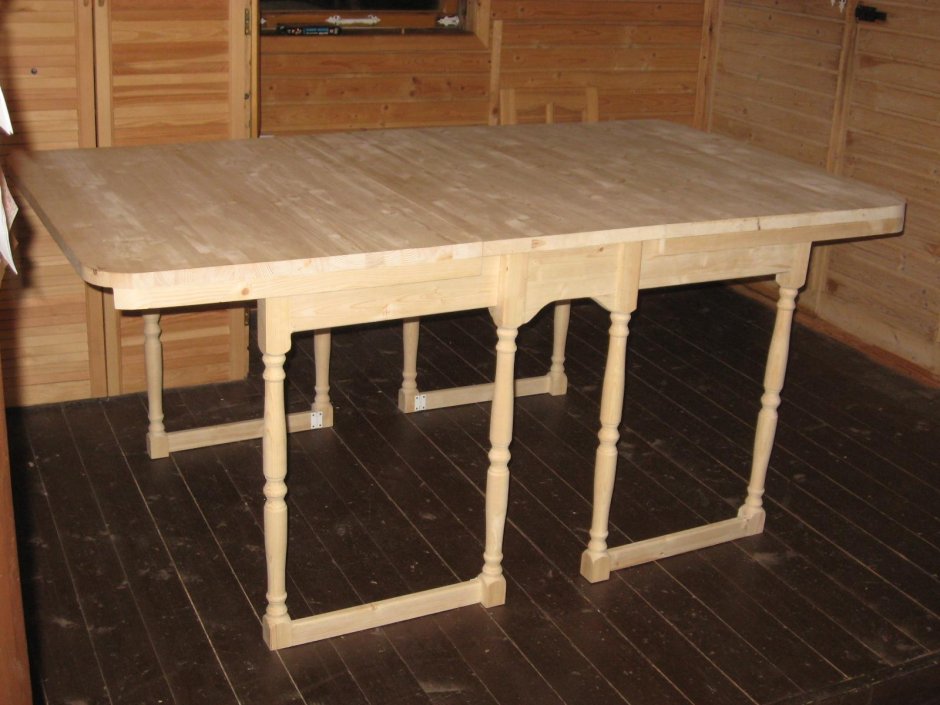 Раскладной стол из дерева своими