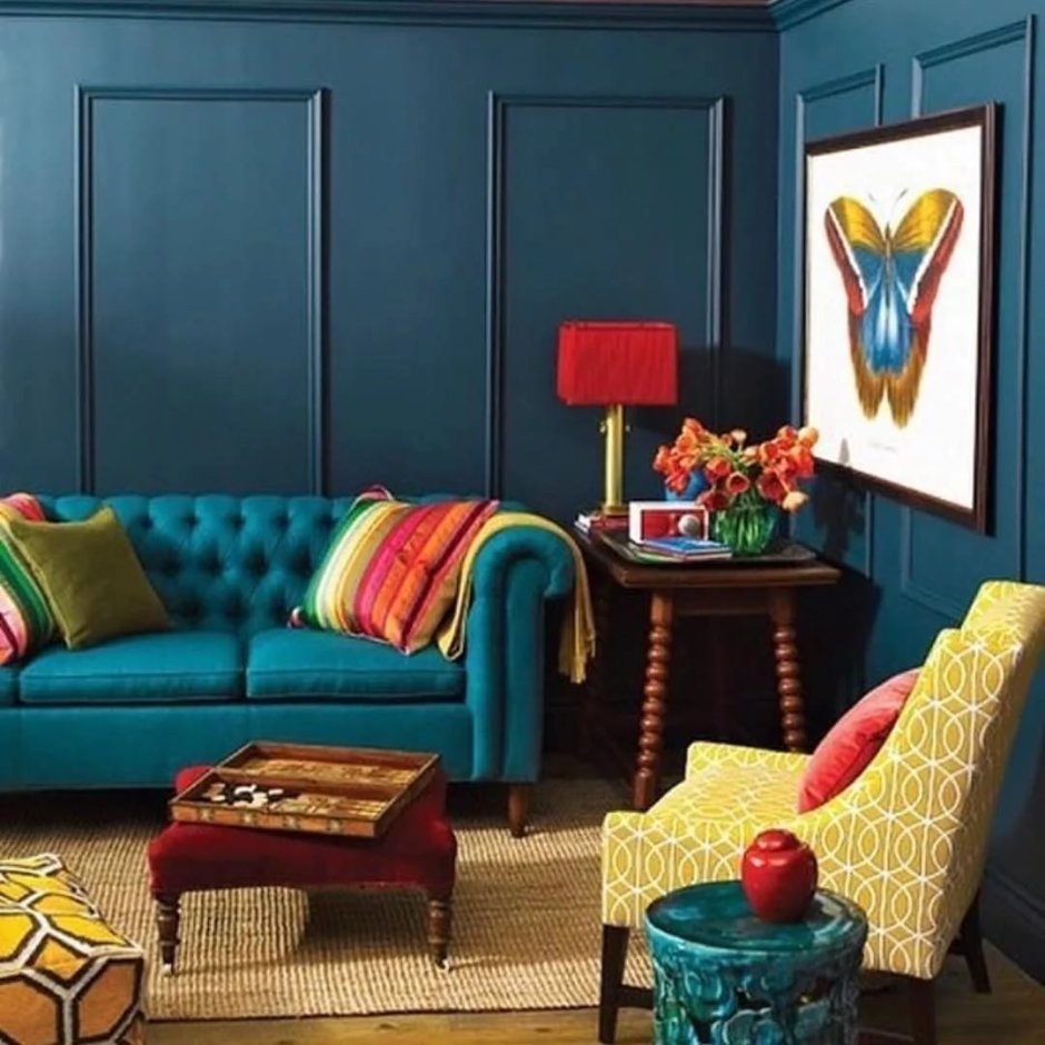 Яркие цвета в интерьере