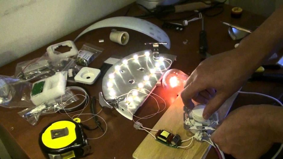 Самодельный лед светильник