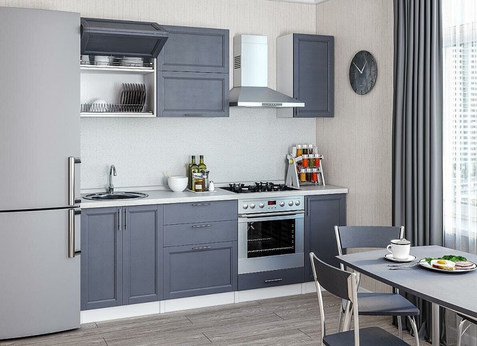 Кухня Сканди-01 Graphite Softwood