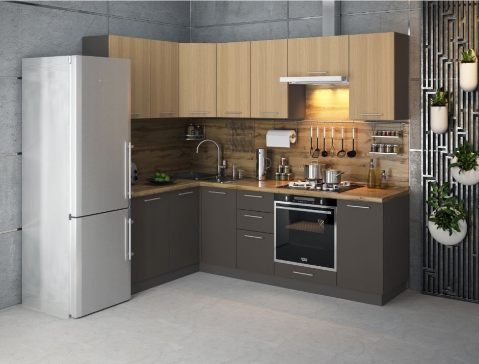 Кухня 27815 графит софт дуб ирландский