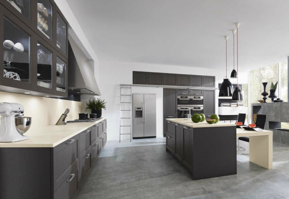 Кухня цвет графит