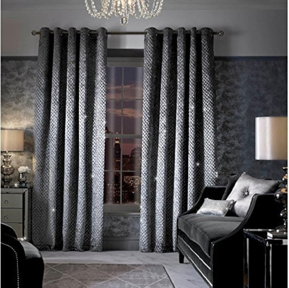 Шторы серые