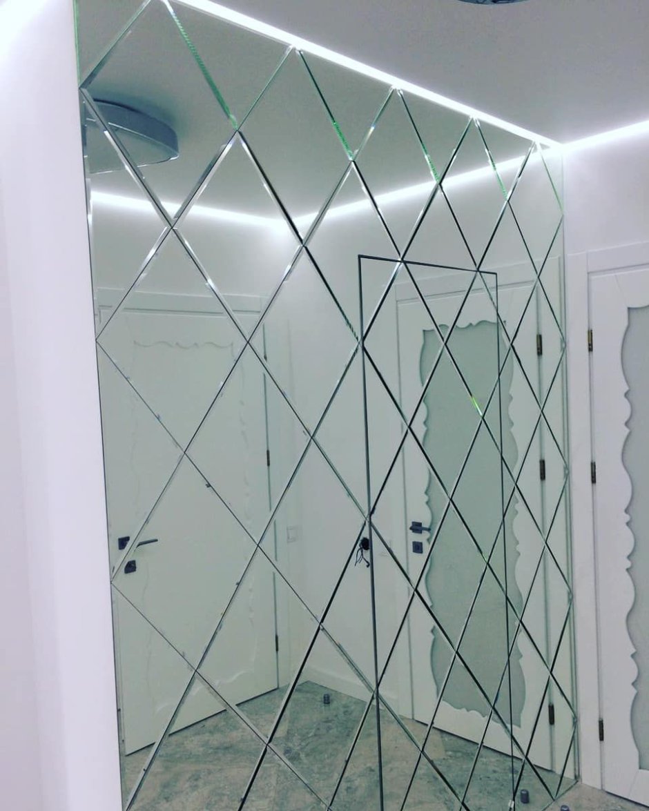 Зеркальное панно с подсветкой