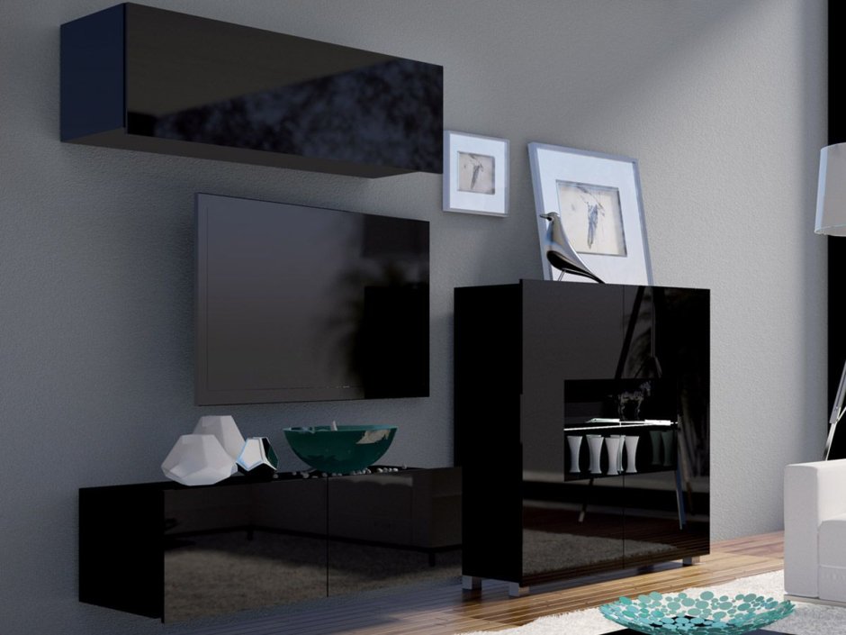 Стенка CALABRINI 3 современная мебель глянец