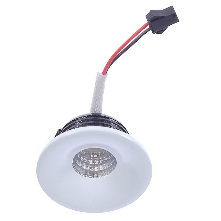 Светильник встраиваемый мебельный светодиодный 357700 3 Вт 160-265 в