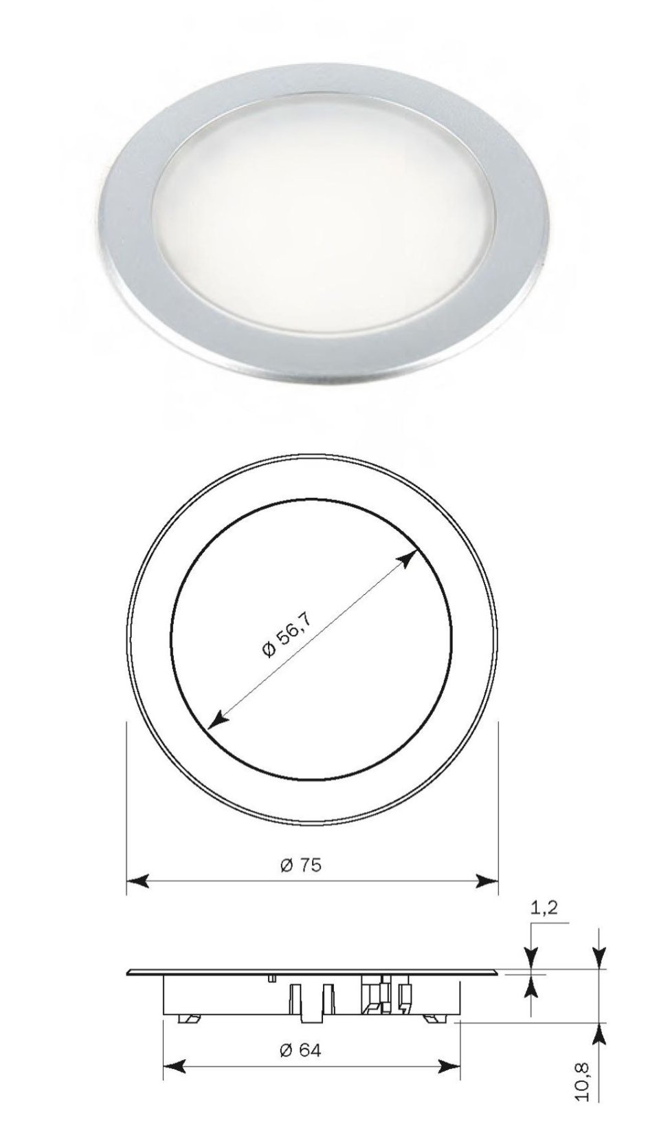 Лампы gx53 монтажный размер термокольца