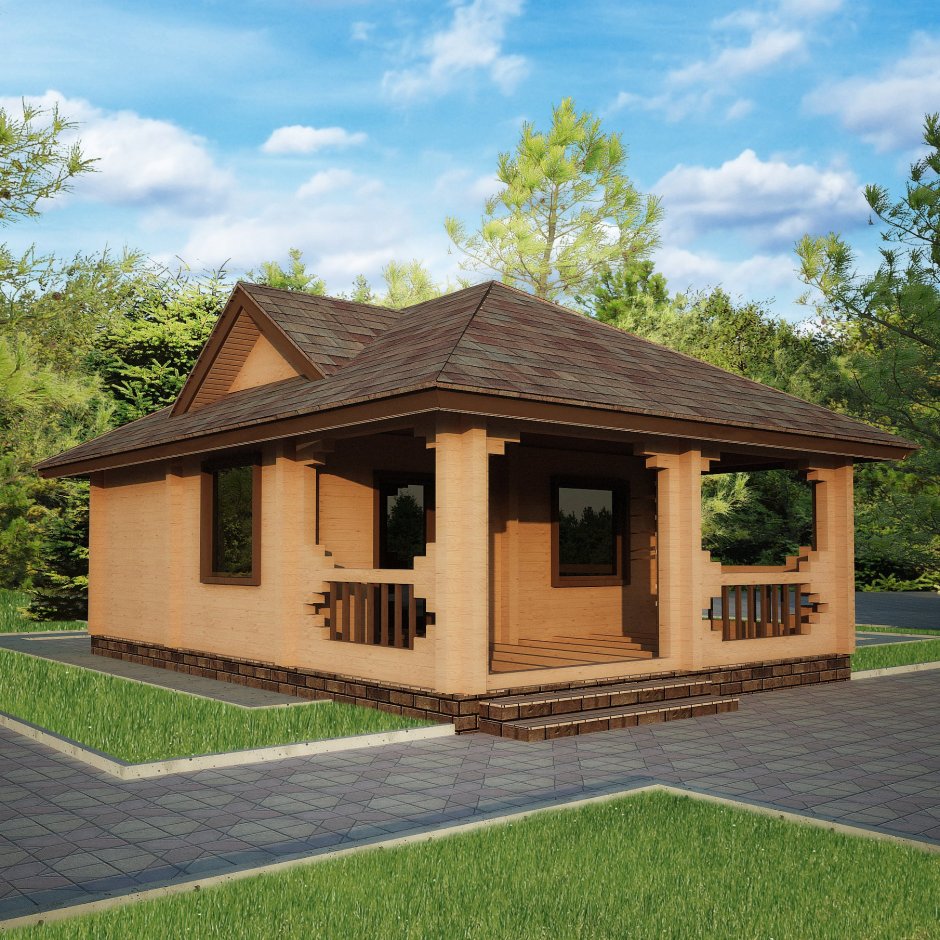 Одноэтажная баня