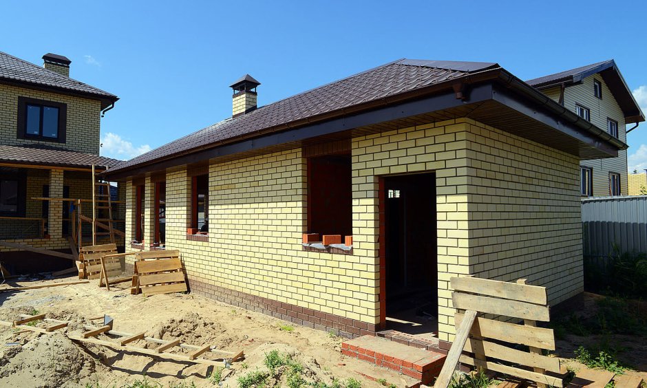 Баня из облицовочного кирпича