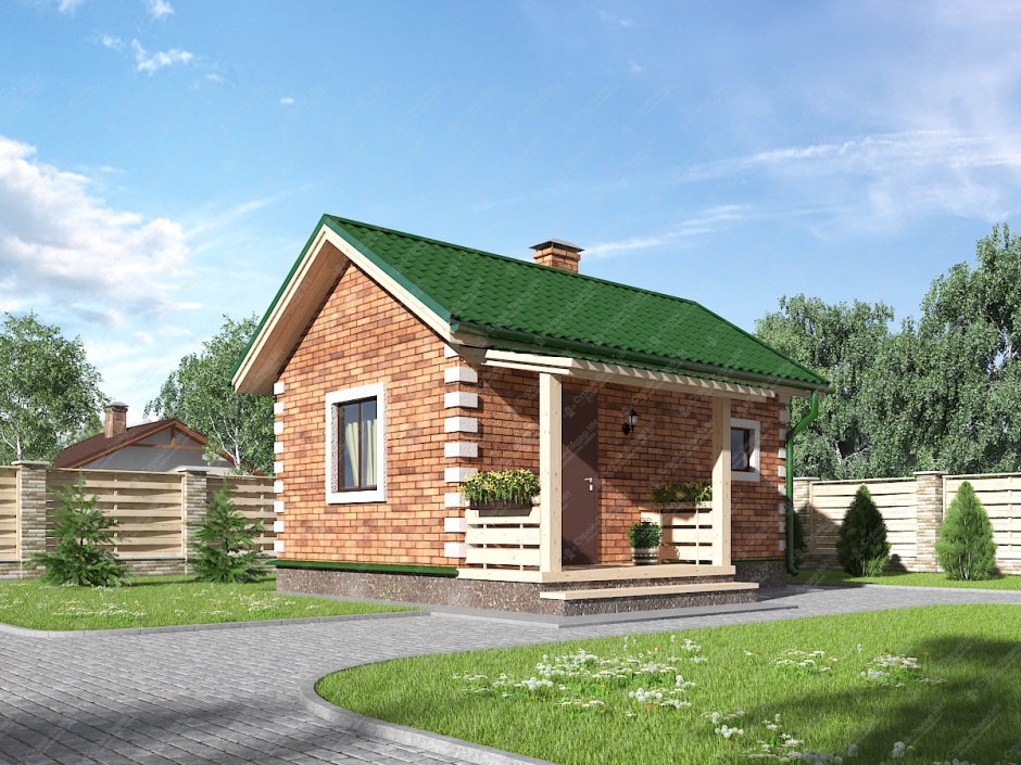 Кирпичная баня 6х6