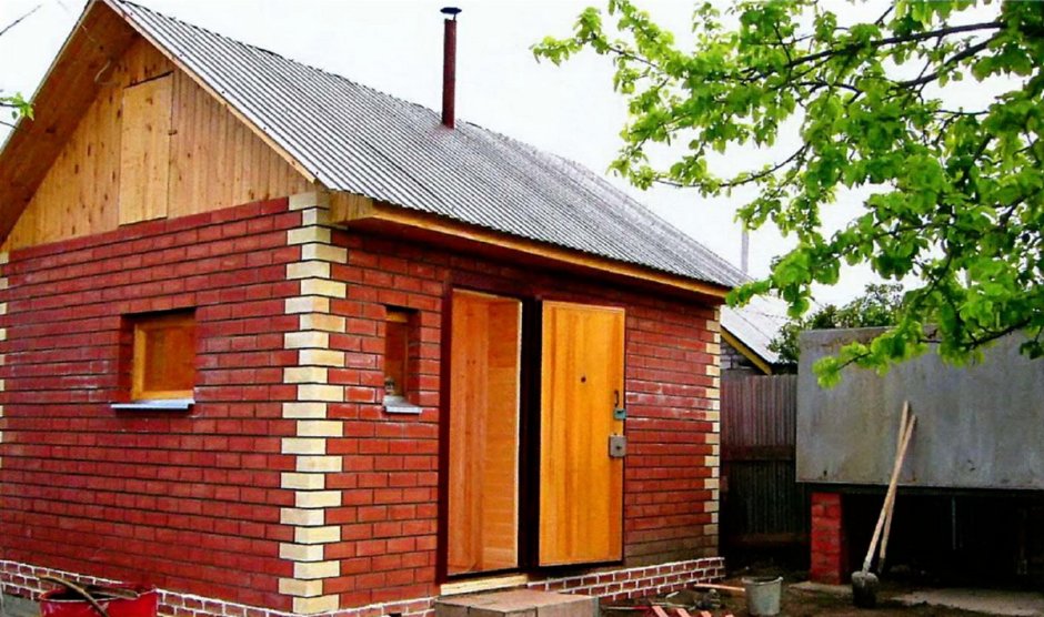 Баня из кирпича 3х4