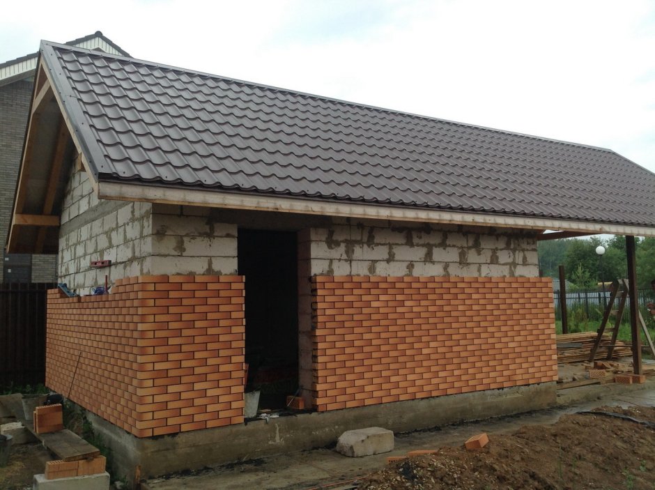 Баня из кирпича 6х4