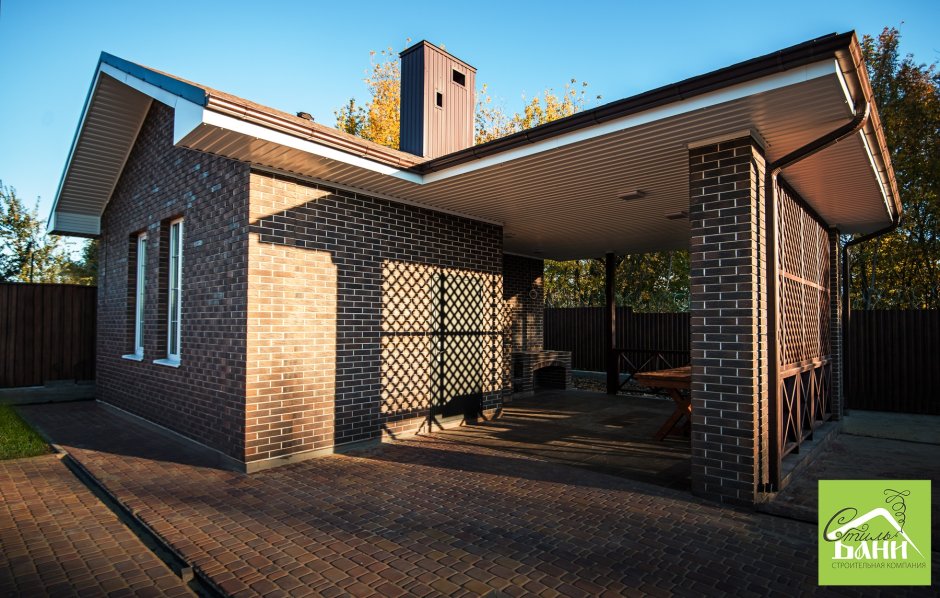 Красивые бани из кирпича