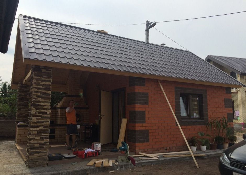 Баня из кирпича 6х4