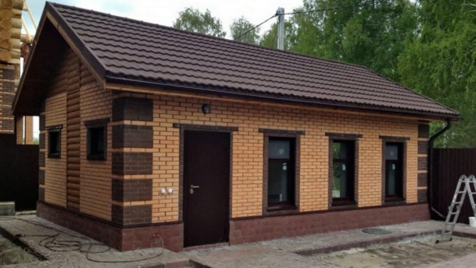 Баня из кирпича