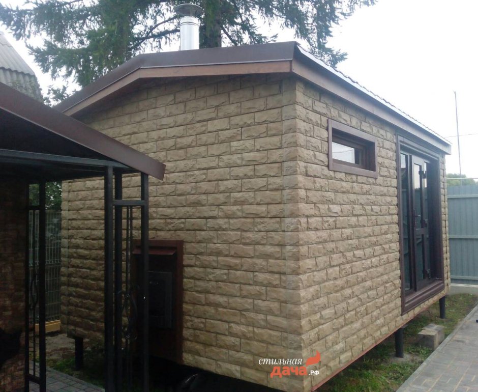 Баня из блочного кирпича