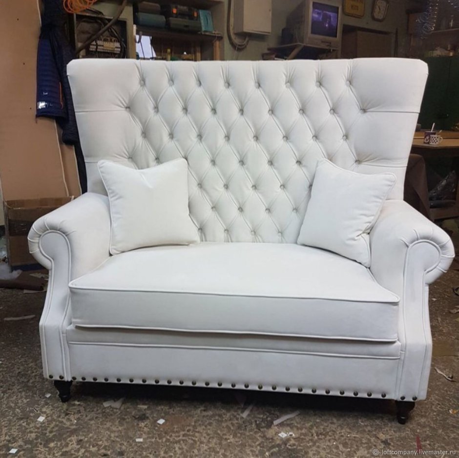 Диван кресло каретной стяжкой Честер