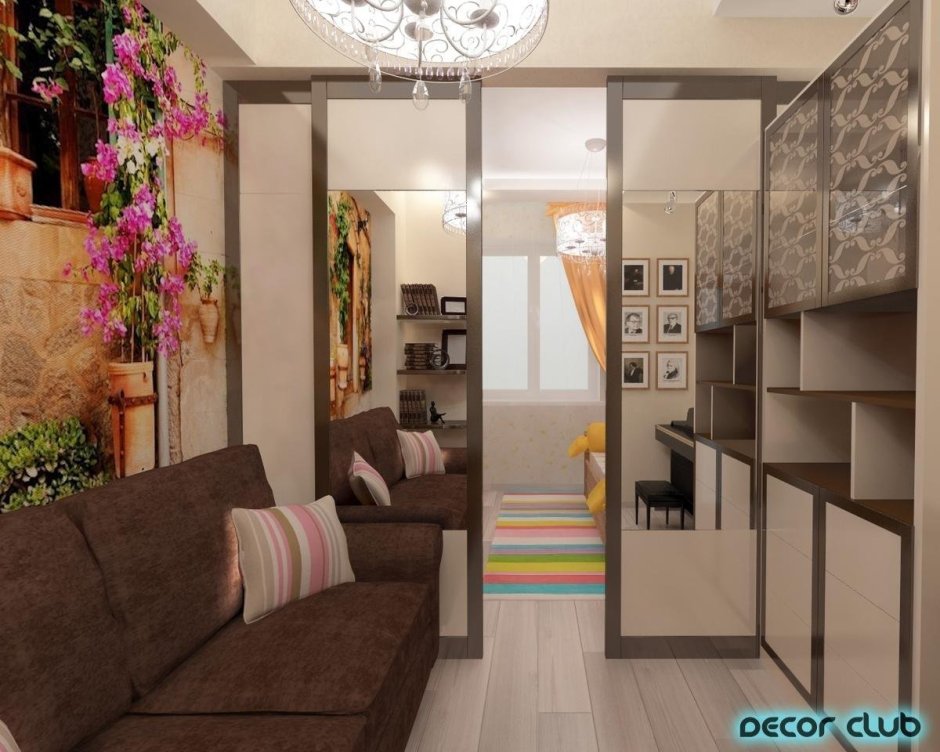 Разделить комнату на две зоны