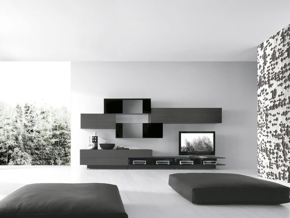 Черно белая мебель