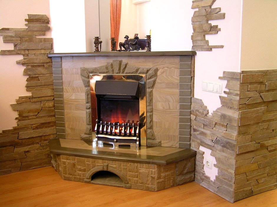 Камины облицовка декоративным камнем
