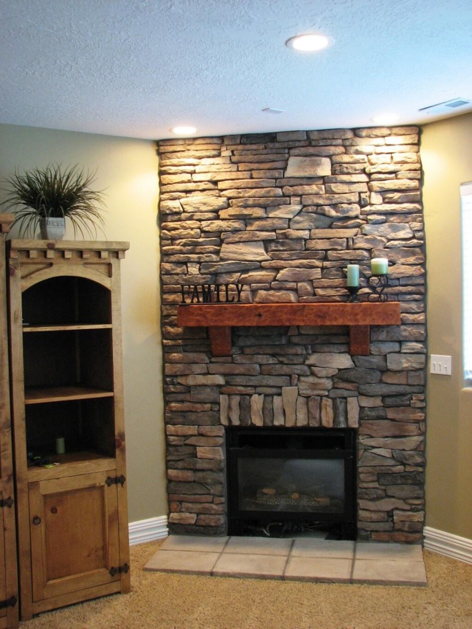 Отделка печи декоративным камнем