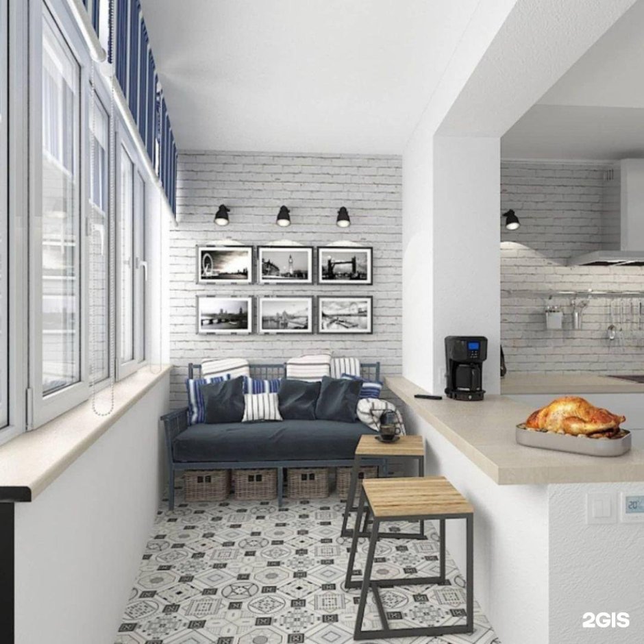 Балкон присоединенный к комнате