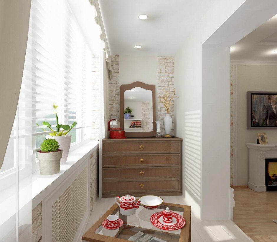 Лоджия совмещенная с комнатой