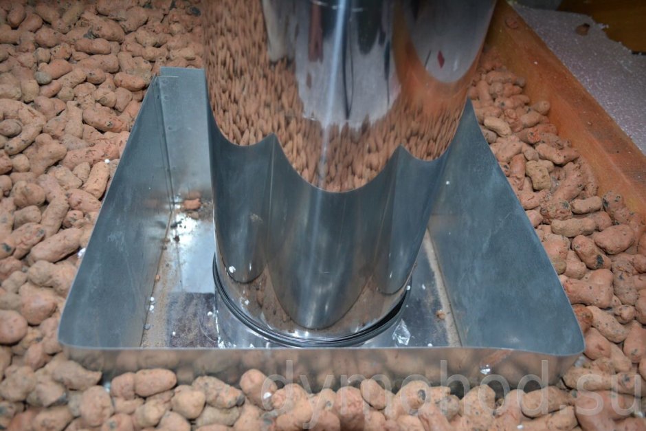 Керамзит в потолочно проходной узел