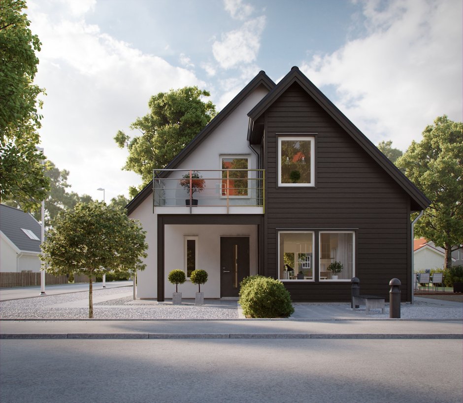 Дома в скандинавском стиле двухэтажный