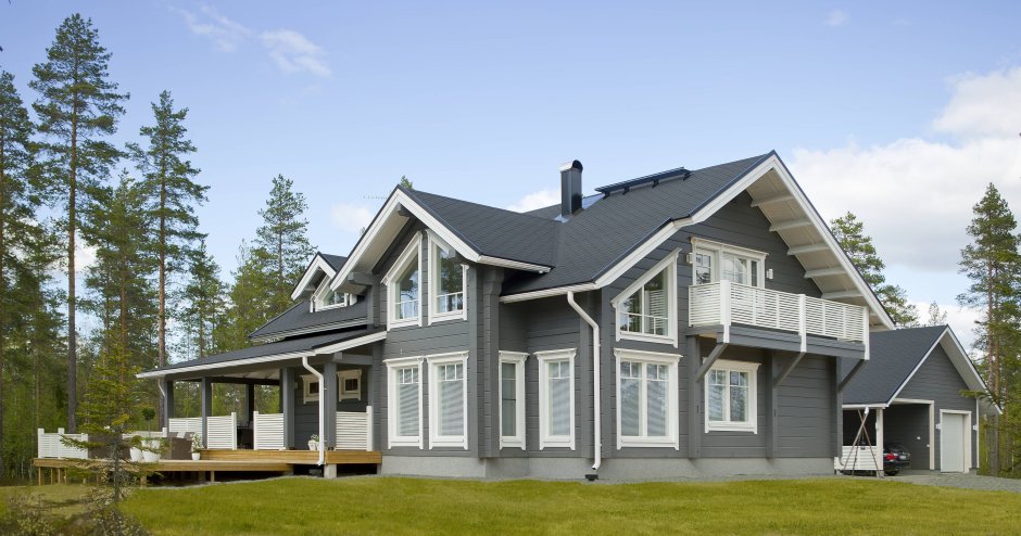 Фасад в финском стиле